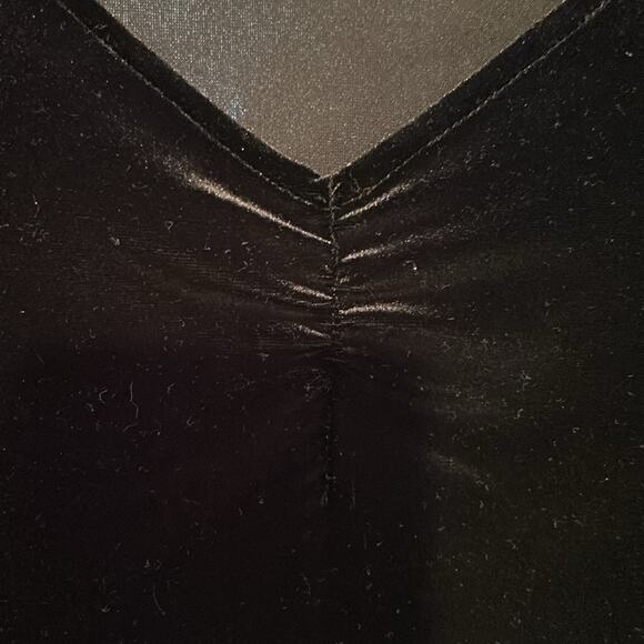 Boston Proper Black Velvet Mesh Bell Sleeve Top – Whimsigoth Vibes (Size S) - Picture 4 of 5